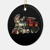 Stammotor locomotief keramisch ornament (Links)