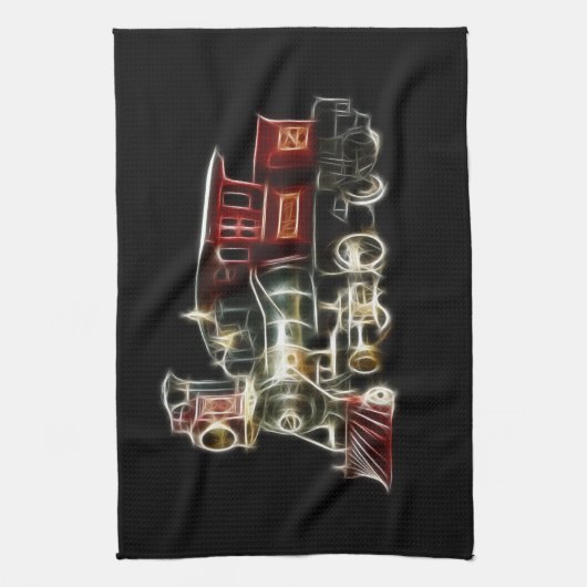 Stammotor locomotief theedoek (Verticaal)