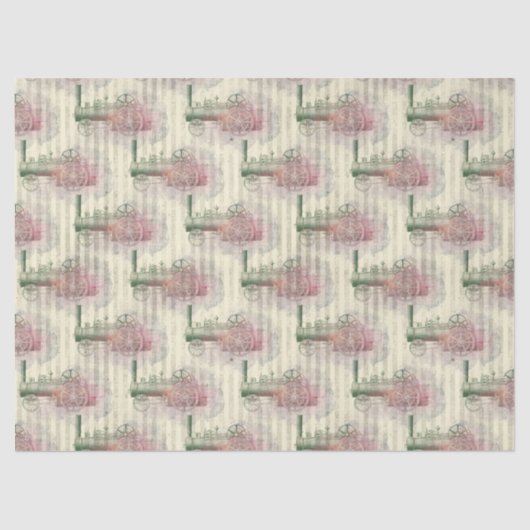 Stammotortrein en ontkoppeling van treinen tissuepapier (Voorkant)