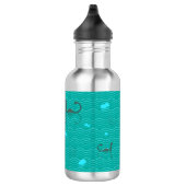 Stamnessen en vissen op een blauw Zee Waterfles (Rechts)