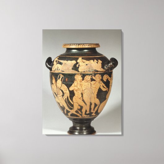 Stamnos, Dionysica scène, Etruscan-rode kap per Canvas Afdruk (Voorkant)