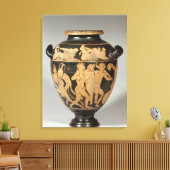 Stamnos, Dionysica scène, Etruscan-rode kap per Canvas Afdruk (Insitu (Woonkamer))