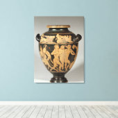 Stamnos, Dionysica scène, Etruscan-rode kap per Canvas Afdruk (Insitu (Houten vloer))