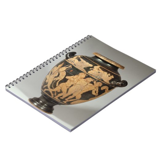 Stamnos, Dionysica scène, Etruscan-rode kap per Notitieboek (Linkerzijde)