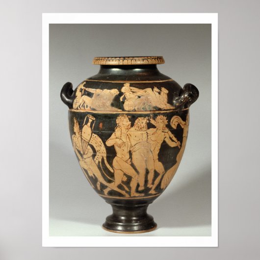 Stamnos, Dionysica scène, Etruscan-rode kap per Poster (Voorkant)