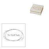 Stamp (5 cm x 5 cm) - Family Name Rubberstempel (Gestempeld)