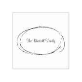 Stamp (5 cm x 5 cm) - Family Name Rubberstempel (Afrduk)