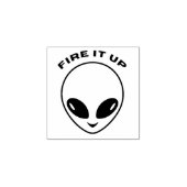 STAMP - Alien + Fire It Up Art-stempel Rubberstempel (Afrduk)