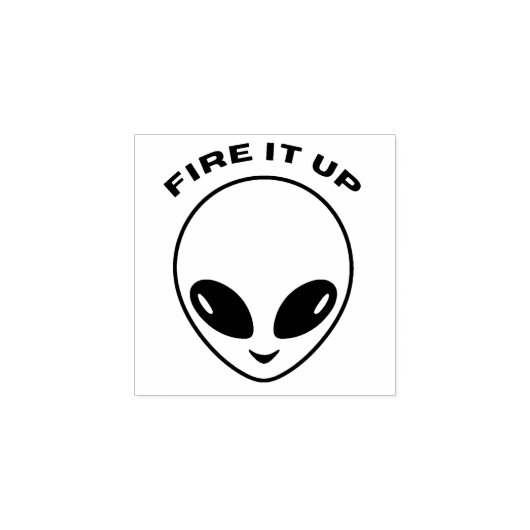 STAMP - Alien + Fire It Up Art-stempel Rubberstempel (Afrduk)