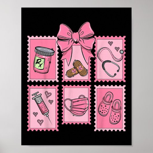 Stamp Bow Apotheek Pil Cpht Apothekersassistent Poster (Voorkant)