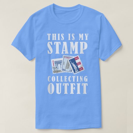 Stamp Collector Philatelist Posta T-shirt (Design voorkant)