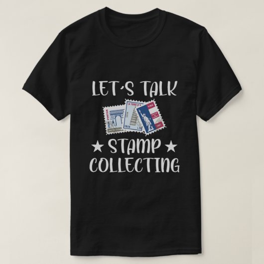 Stamp Collector Philatelist Posta T-shirt (Design voorkant)