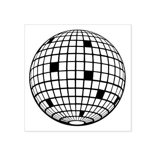 STAMP DISCO RETRO-PARTIJ RUBBERSTEMPEL (Afrduk)