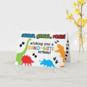 Stamp, grom, brul. De Kaart van de Verjaardag van (Gele Bloem)