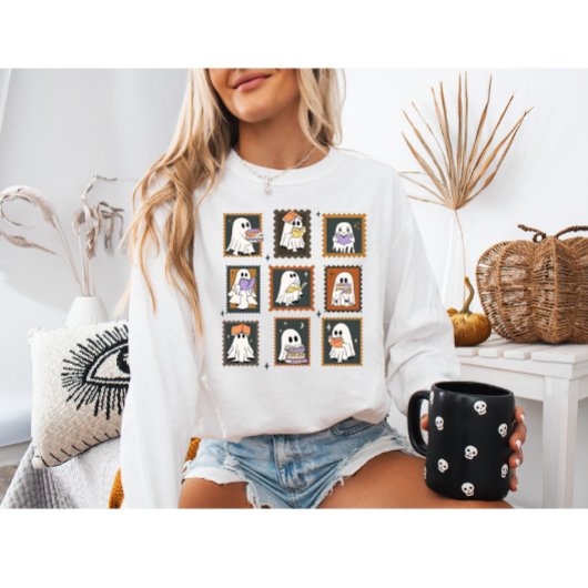  Stamp Halloween Geesten Boeken Lezen Trui