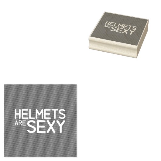 Stamp: Helmets Are Sexy Rubberstempel (Gestempeld)