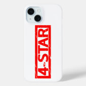 Stamp met vier sterren Case-Mate iPhone case (Achterkant)