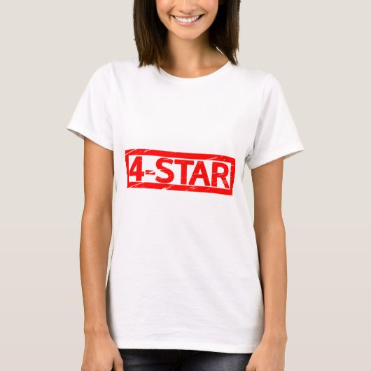 Stamp met vier sterren t-shirt (Voorkant)
