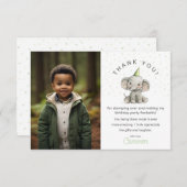 Stamp op Over, Knuffel Olifant, kinderverjaardagsf Bedankkaart (Voorkant / Achterkant)