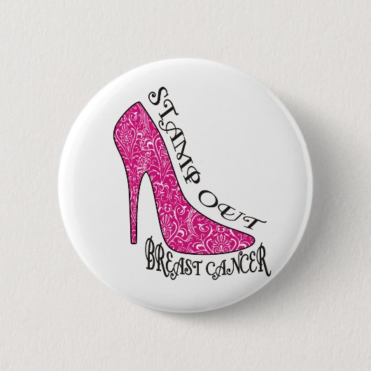 Stamp Out Breast Cancer Ronde Button 5,7 Cm (Voorkant)