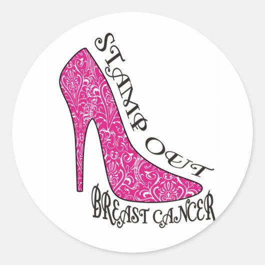Stamp Out Breast Cancer Ronde Sticker (Voorkant)