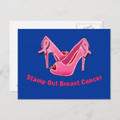 Stamp Out Breast Cancer Stilettos Briefkaart (Voorkant / Achterkant)