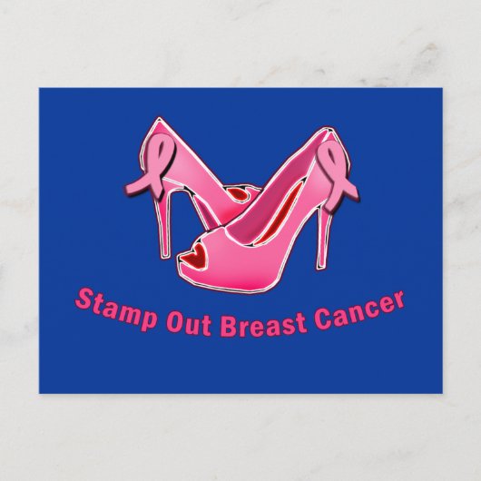 Stamp Out Breast Cancer Stilettos Briefkaart (Voorkant)