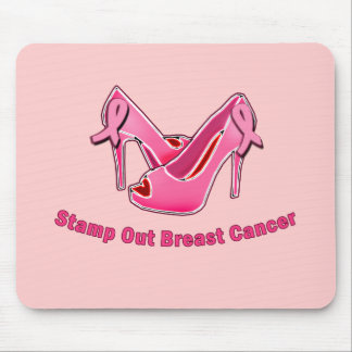 Stamp Out Breast Cancer Stilettos Muismat