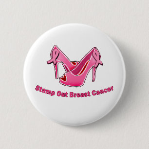 Stamp Out Breast Cancer Stilettos Ronde Button 5,7 Cm