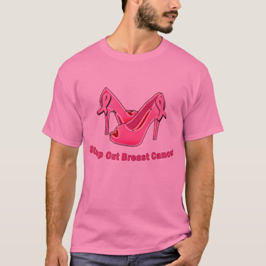 Stamp Out Breast Cancer Stilettos T-shirt (Voorkant)