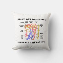 Stamp Out Ignorance Advocate Renal Life Nephron Kussen