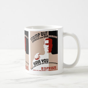 Stamp Out Syphilis and Gonorrhea Koffiemok