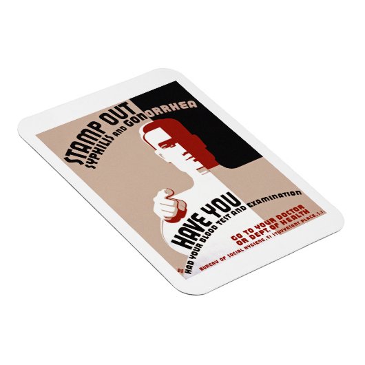 Stamp Out Syphilis and Gonorrhea Magneet (Rechterzijde)