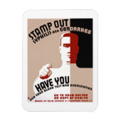 Stamp Out Syphilis and Gonorrhea Magneet (Verticaal)