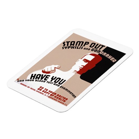 Stamp Out Syphilis and Gonorrhea Magneet (Linkerzijde)