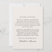 Stamp Style Modern Ivory One Photo Thank You Card Kaart (Achterkant)