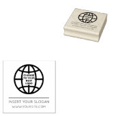 STAMP VAN logo SQUARE EN SLOGAN RUBBER Rubberstempel (Gestempeld)