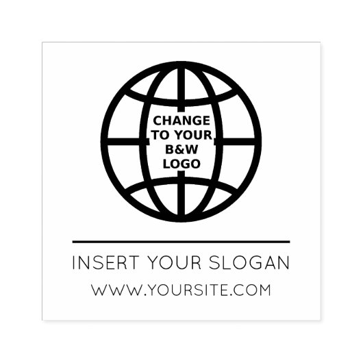STAMP VAN logo SQUARE EN SLOGAN RUBBER Rubberstempel (Afrduk)