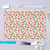 Stampapier voor aardbeien - wit tissuepapier (Craft)