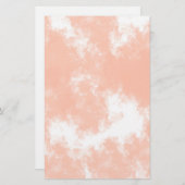 Stampapier voor koraalroze waterverf briefpapier (Voorkant / Achterkant)