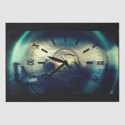 Stampapier voor reistijdklokken, compacte decoupag tissuepapier (Voorkant)