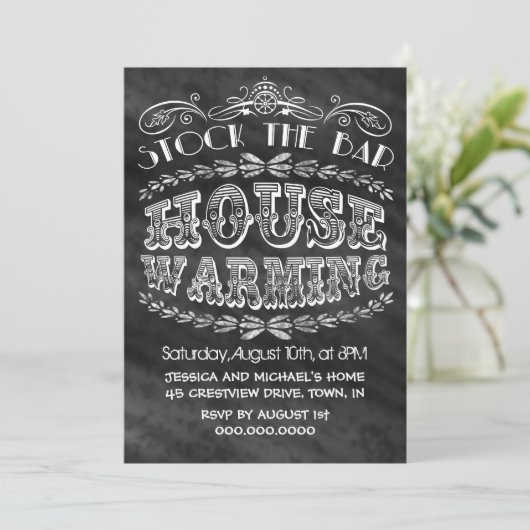 Stampartij bij de Warming van het Bar House Kaart (Staand voorkant)