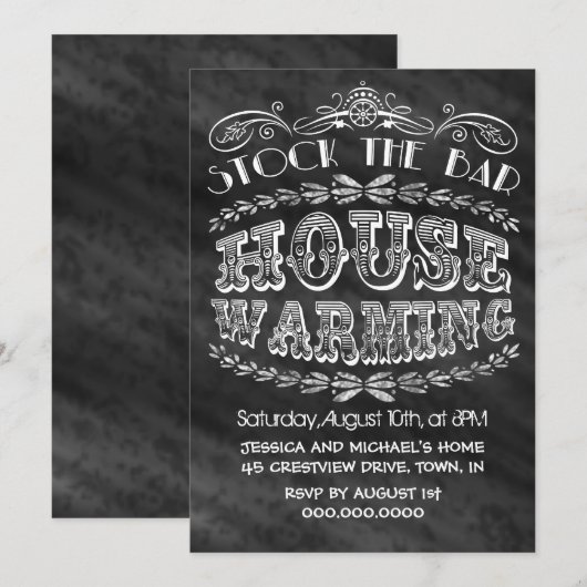 Stampartij bij de Warming van het Bar House Kaart (Voorkant / Achterkant)