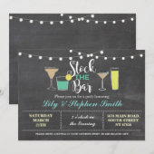 Stampartij voor de cocktails van het Verloving van Kaart (Voorkant / Achterkant)