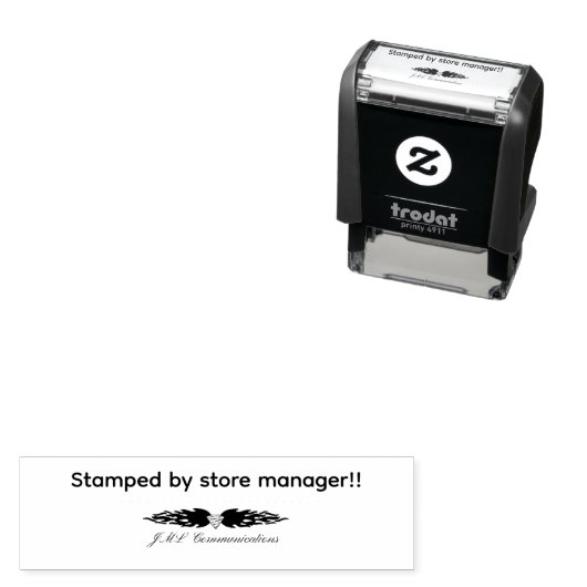 Stamped by Store Manager Zelfinktende Stempel (In situ)