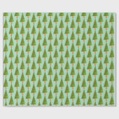 Stamped kerstbomen Wrapping Paper Cadeaupapier (Vlak)