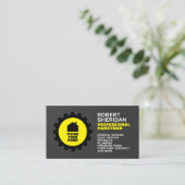 Stamped metal faux texture handyman visitekaartje (Staand voorkant)