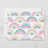 Stamped Rainbows Kinder Stationery Kaart - Blauwgr (Achterkant)