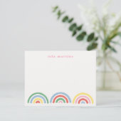 Stamped Rainbows Kinder Stationery Kaart - Cherry (Staand voorkant)