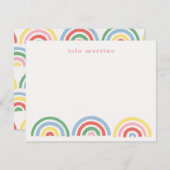 Stamped Rainbows Kinder Stationery Kaart - Cherry (Voorkant / Achterkant)